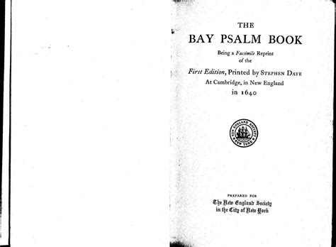 The Bay Psalm Book PDF - zlib.pub