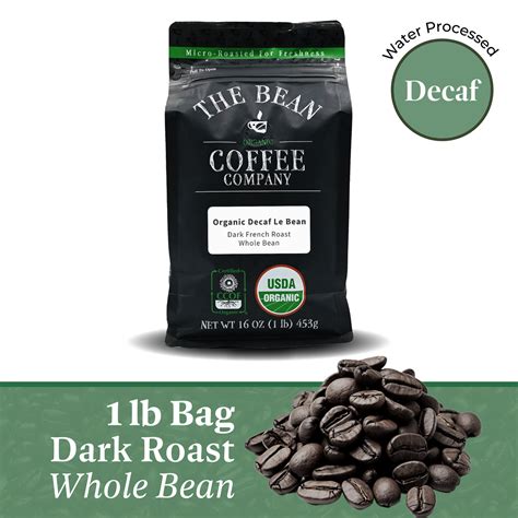 The Bean Coffee Company Organic Decaf Le Bean, Dark French …