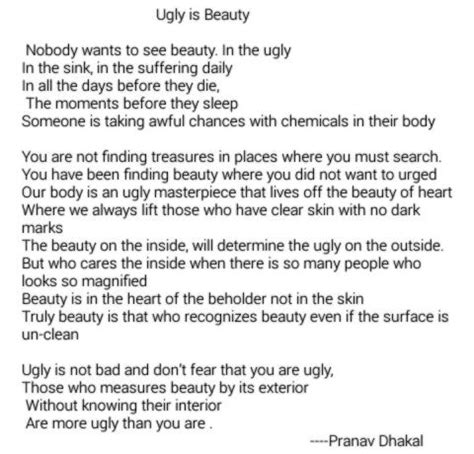 The Beautiful Ugly Power Poetry