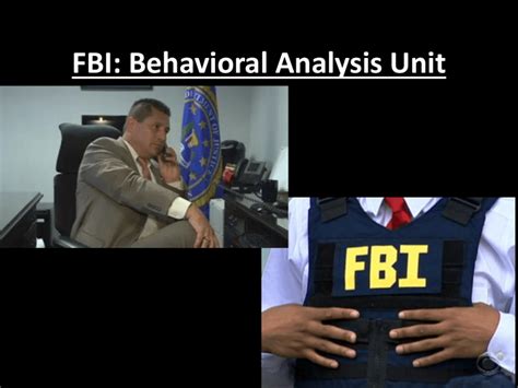 The Behavioral Analysis Unit Of The Fbi: How Much Does "criminal …