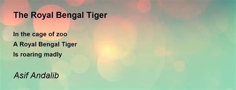 The Bengal Tiger (A Poem) - YouTube