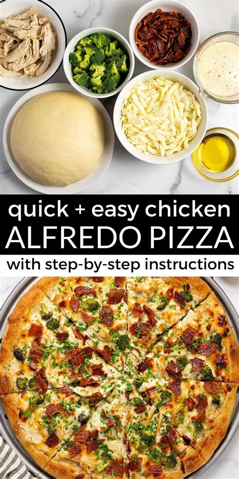 The Best Chicken Alfredo Pizza Recipe - Midwest Foodie