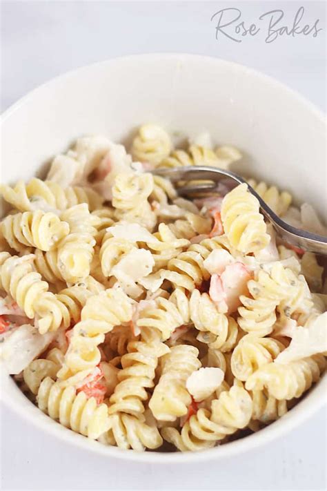 The Best Imitation Crab Pasta Salad Recipe - Rose Bakes