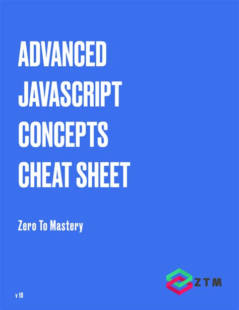 The Best JavaScript Cheat Sheet Zero To Mastery