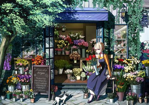 The Best of pixiv Photo Anime flower, Flower shop, Cat flowers