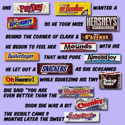 The Birth Of A Candy Bar.....A Little Naughty But Cute Joke (peanut ...