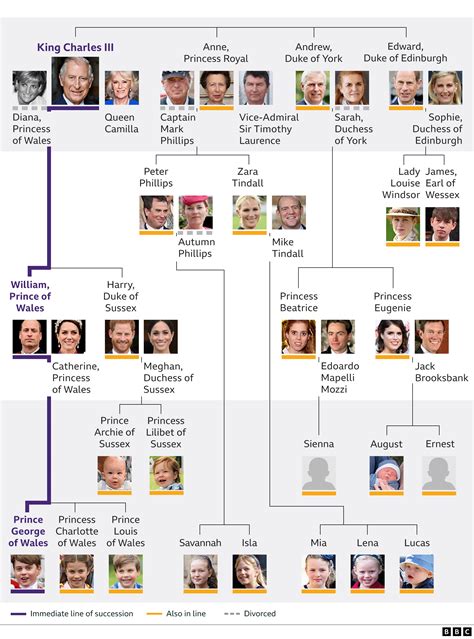 The British Royal Family Tree - Line of Succession to the British ...