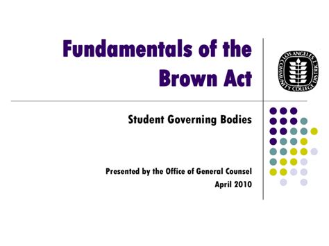 The Brown Act Summary - MyLO