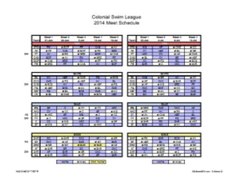 The CSL - League Calendar - NVblu