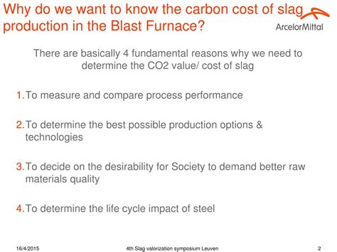 The Carbon Cost of Slag Production in the Blast …