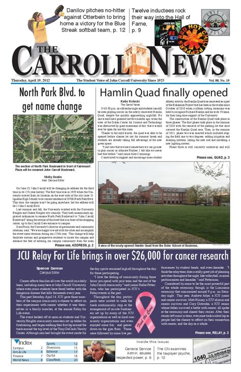 The Carroll News- Vol. 86, No. 11 - John Carroll University