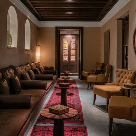 The Cigar Lounge in UAE Facilities in Luxury Hotel The Chedi Al Bait