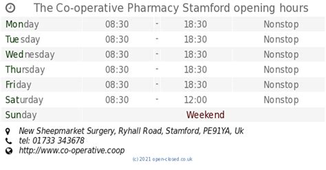 The Co-operative Pharmacy, Cudworth opening hours