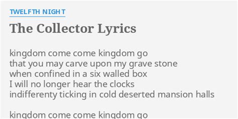 The Collector Lyrics