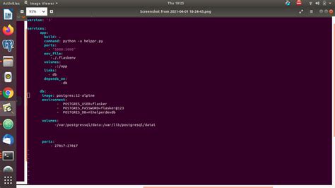 The Compose file is invalid because services.db