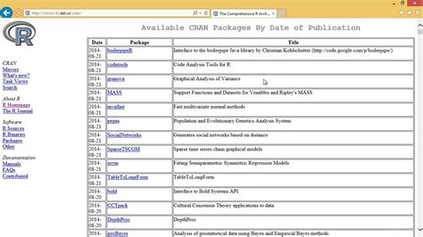 The Comprehensive R Archive Network