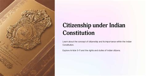 The Concept of Citizenship under Indian Constitution