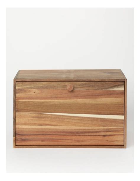 The Cooks Collective Acacia Wood Bread Bin MYER