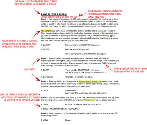 The Craft of Writing Comic Book Script Format
