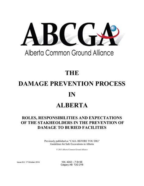 The Damage Prevention Process In Alberta