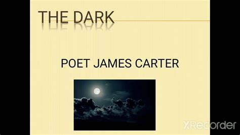 The Dark Poem By James Carter - YouTube