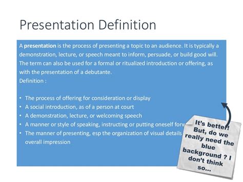 The Definition of a Slide in a Presentation