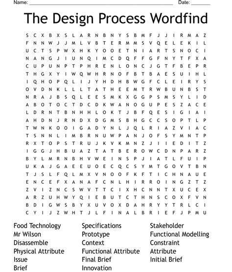The Design Process Word Search WordMint