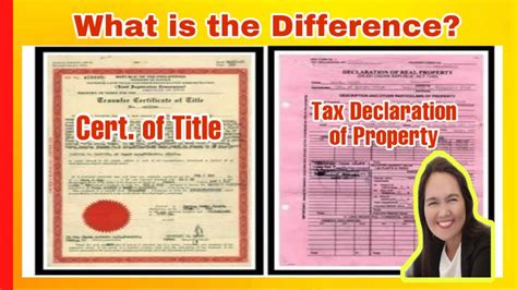 The Difference Between Real Estate Tax Declaration and Title in the