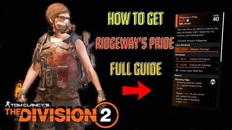 The Division 2 How to get Ridgeway’s Pride & is it GOOD?