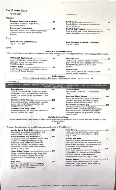 The Eatery Menu Saxonburg Pa : Top Picked from our Experts