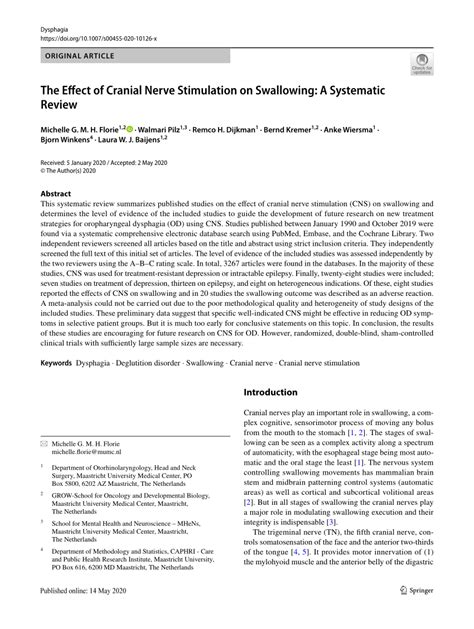 The Effect of Cranial Nerve Stimulation on Swallowing: A …