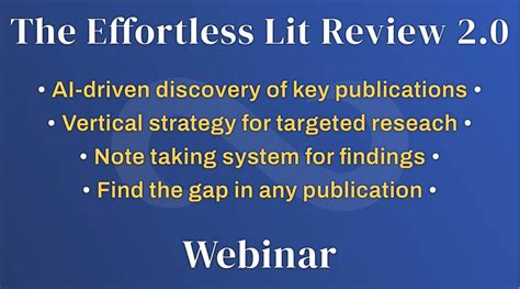 The Effortless Literature Review - by Ilya Shabanov