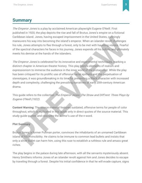 The Emperor Jones Summary and Study Guide SuperSummary.