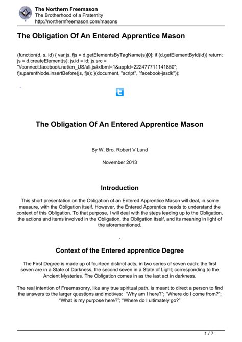 The Entered Apprentice Obligation