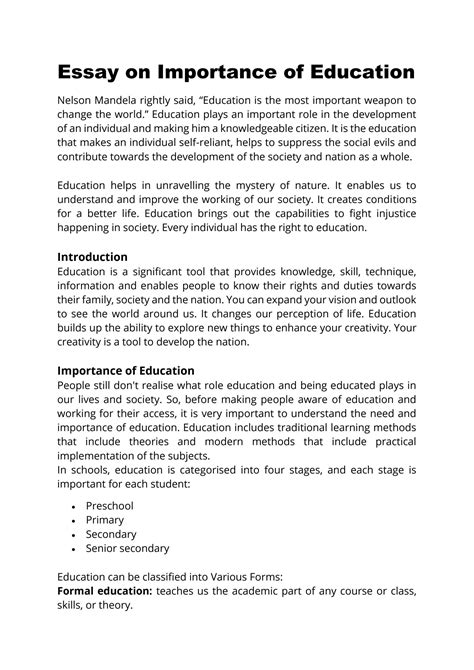 The Essentials Of A Good Education Essay - 1001 Words 123 …