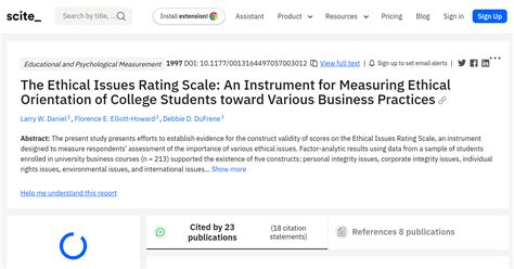 The Ethical Issues Rating Scale: An Instrument for …