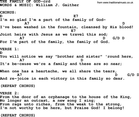 The Family is of God, Chorus & 1st Verse - Camille