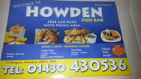 The Fish Bar Howden ⏰ opening times 73 Flatgate