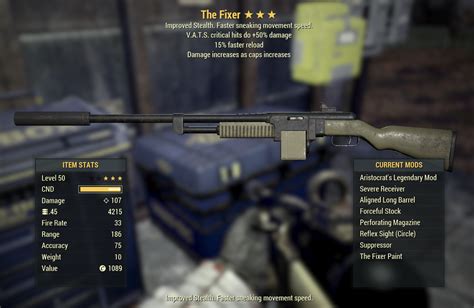 The Fixer good roll : r/fo76 - Reddit