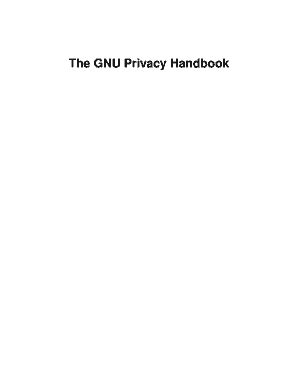 The GNU Privacy Handbook