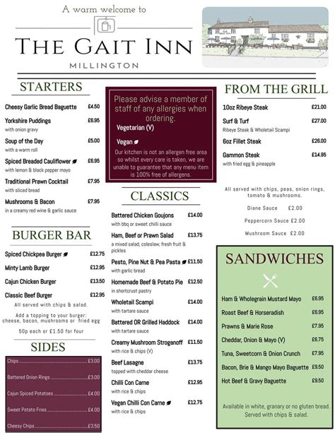 The Gait Inn, Millington York, YO42 1TX - Menu, 73 Reviews and …