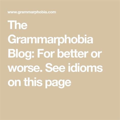 The Grammarphobia Blog