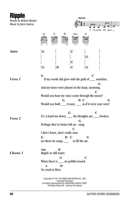 The Grateful Dead - Ripple (Studio Version) Chords - ChordU