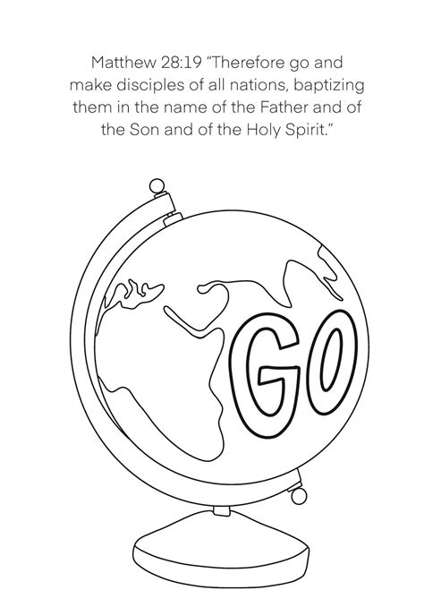 The Great Commission (Matthew 281620) coloring page Free Printable