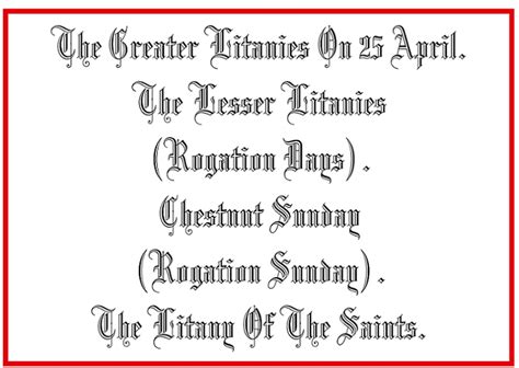 The Greater Litanies & the Meaning of Liturgical Processions