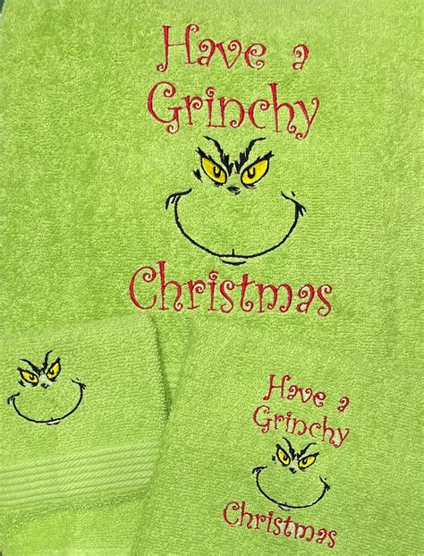 The Grinch Towel - Etsy UK