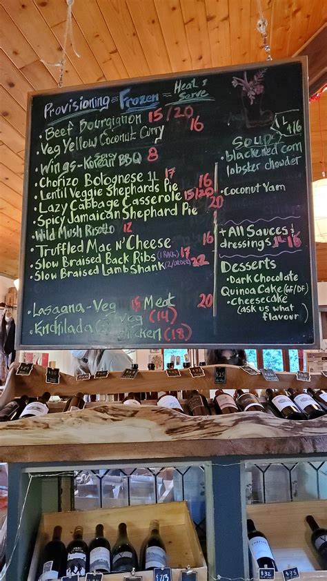 The Gumboot Cafė menu in Roberts Creek, British Columbia, …