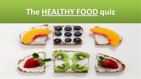 The HEALTHY FOOD quiz - YouTube