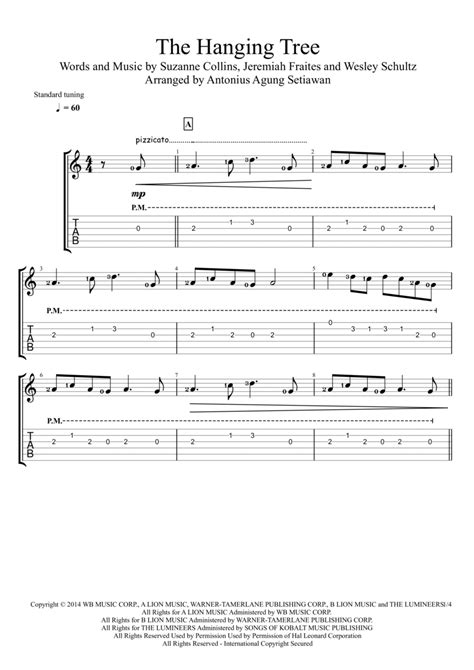 The Hanging Tree Tab by Arena Songsterr Tabs with Rhythm