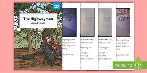 The Highwayman Poem Booklet (teacher made) - Twinkl